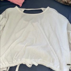 Cropped white sweater/Hollister